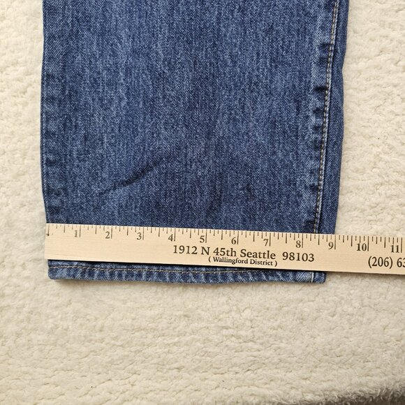 Levi's 501 Jeans Men's 42x30 Blue Denim Copper Rivets Button Fly Dark Wash - Picture 12 of 16